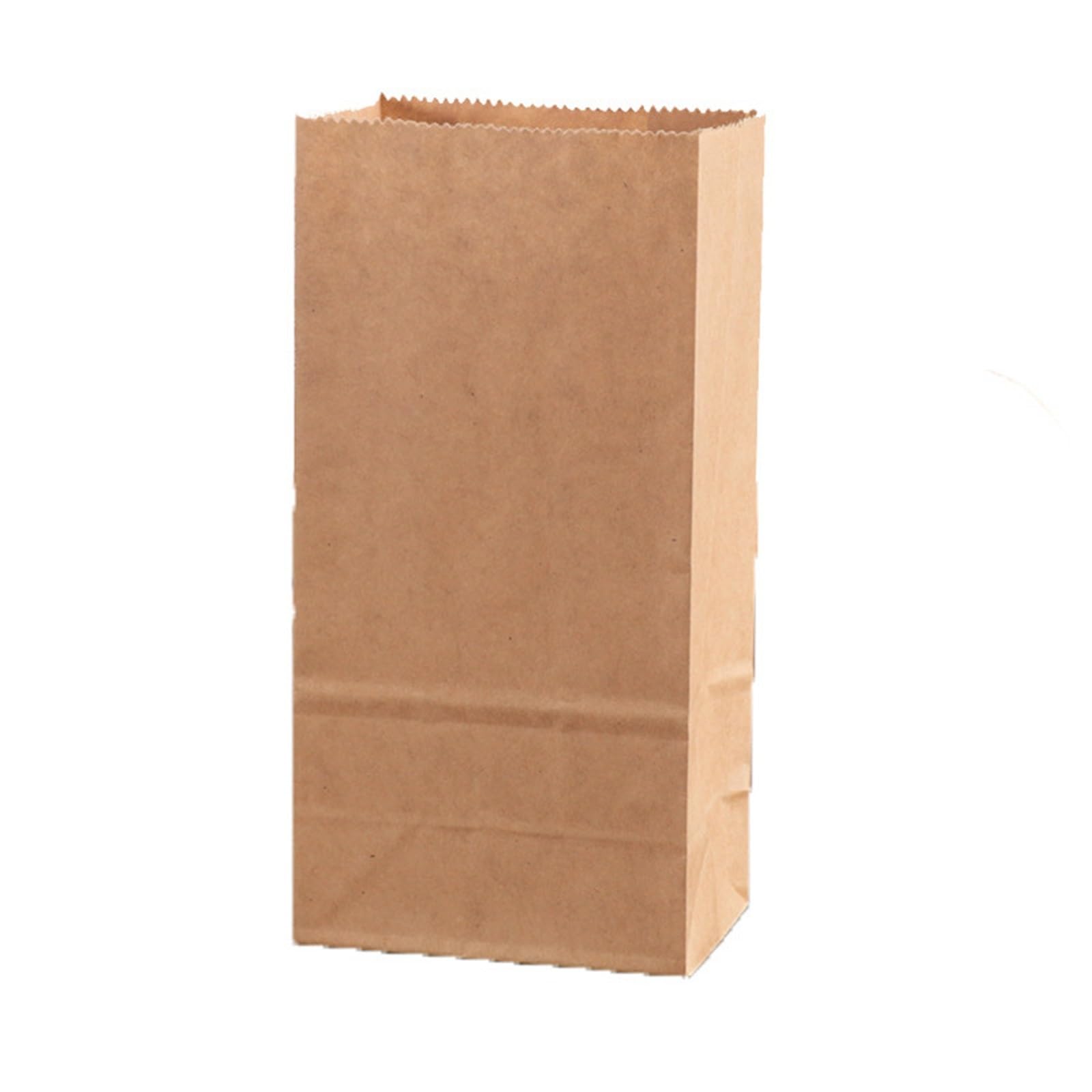 Paper Lunch Bags 50pcs Kraft Paper Bag Gift Bags Packaging Biscuit Candy Food Cookie Bread Seen Snacks(Brown,21x12x7cm)