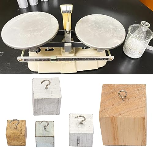 Image of Aramox 5pc Density Cubes Set, Iron Copper Aluminum Wood, Science Education Lab Tools for Density and Specific Heat Exploration