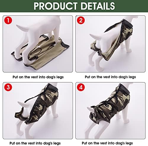 Cobee Dog Recovery Suit, Puppy Wounds After Surgery for Male/Female Dog, Dog Abdominal Wound Protector Pet Surgical Snugly Suit After Surgery for Small Medium Dogs (L Size, Camo)