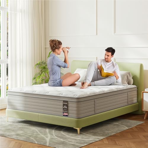 Image of Queen Mattress 14 inch, Hybrid Memory Foam Mattresses in a Box, Individually Pocket Springs for Motion Isolation, Queen Size Mattress, Medium Firm, Upgraded Support & Pressure Relief, CertiPUR-US