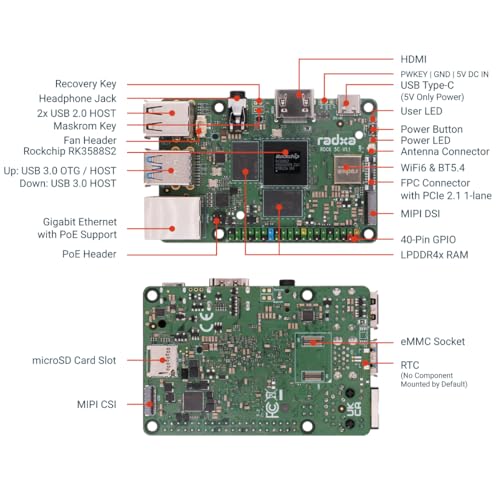 Image of Radxa Rock 5C(Lite) RK3588S2, 8-core CPU SBC, HDMI with 8K Output, PCIe 2.1 1-Lane, Gigabit Ethernet, Single Board Computer Rock 5C 16GB