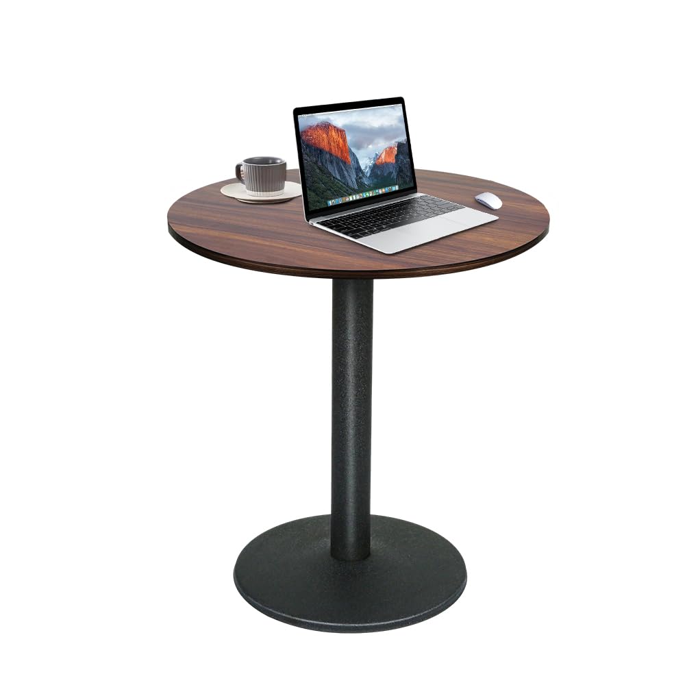 LANTUS Table de Bar Ronde, Table à Manger, carrée, Style Industriel, Planche de Bois + Pieds en Fer, Charge maximale 125KG, 60 * 60 * 72cm (B)