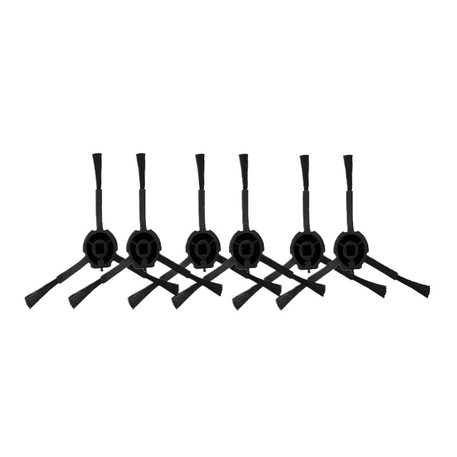 ASUIU 3-Arm Nylon Side Brush,Compatible For Xiaomi,Robot Vacuum-Mop,1C 2C 1T STYTJ01ZHM,Compatible For Dreame,F9 D9 Accessories Parts(Black 6pcs)