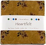 Moda HEARTFELT Precut 5-inch Charm Pack Cotton Fabric Quilting Squares Assortment Kansas Troubles 9470PP