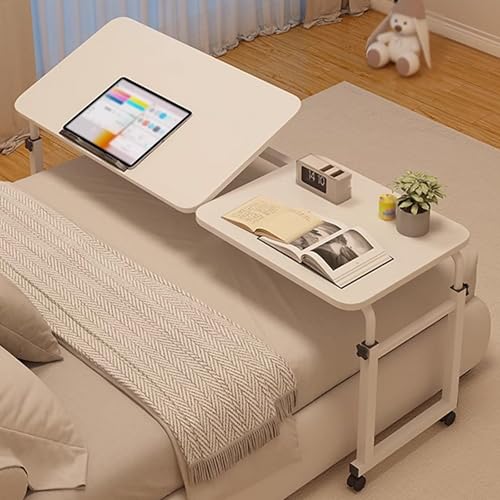 Table de chevet à roulettes sur mesure lit médicalisé extensible hauteur blanc