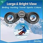 12x42 HD Binoculars for Adults High Powered with Phone Adapter and Tripod, Super Bright BAK4 Prism Waterproof Binoculars for Bird Watching Hunting Hiking Safari Travel Sports - Image 5