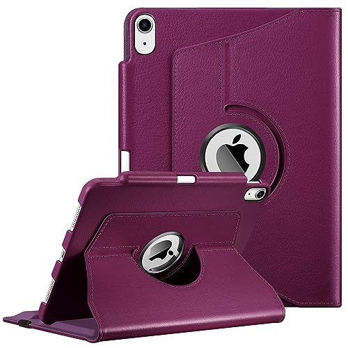 Fintie Rotating Case for iPad Air 11-inch M3 (2025) / M2 (2024), iPad Air 5th (2022) / 4th Generation (2020) 10.9 Inch - 360 Degree Rotating Protective Stand Cover w/Pencil Holder, Purple