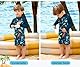 BesserBay Baby Langarm UV Shirt Schnelltrocknend UPF 50+ Schwimmanzug mit Knöpfen Dinosaurier Blau 3-6 Monate