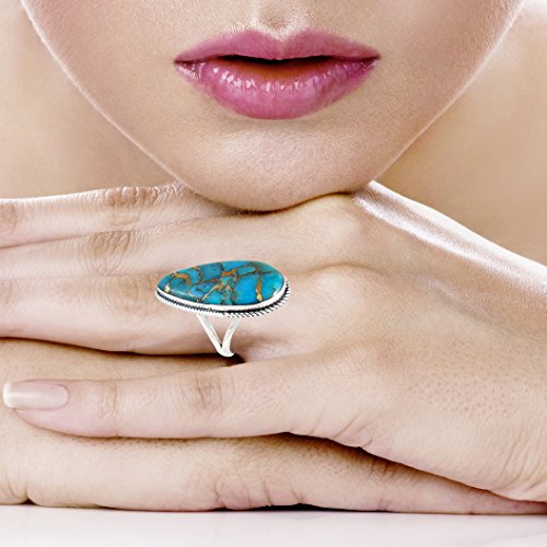 Image of Turquoise Ring in Sterling Silver 925