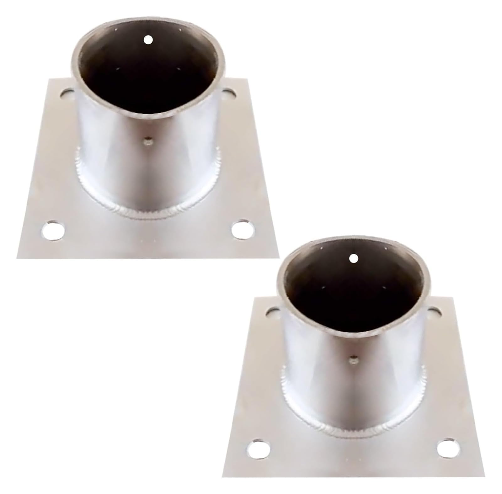 Fence Posts， Stainless Steel Post Brackets, with Screws and Concrete Kit Anchors, for Deck Railing Mailbox(Dia 100mm(3.9in),2 Pcs)