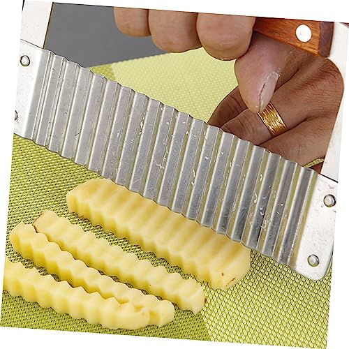 Cortadora ondulada de papas de acero inoxidable 2 pzas miniatura 4