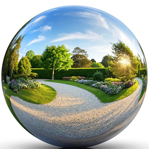 Intergarden Dekokugel Garten D:30cm, Edelstahlkugeln Garten, Gartenkugeln...