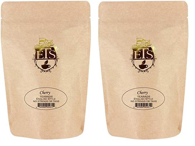 Miniatura 1 de English Tea Store Bolsas de té negro con sabor a cereza, 25 unidades (paquete de 2)