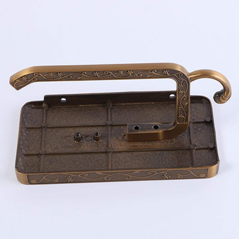 Portarotolo di carta igienica rustico con mensola per telefono da parete per arredamento bagno stile vintage per casa e hotel