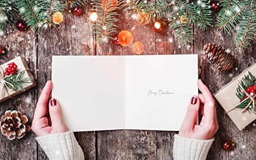 The Heritage Press Pack of 20 Christmas Cards for Family and Friends - 'Winter Wishes' - Eco-friendly, Made in the UK
