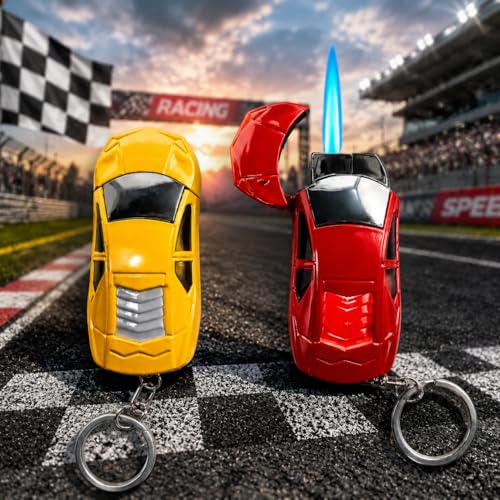 Encendedores deportivos en forma de auto, pack 2 miniatura 1