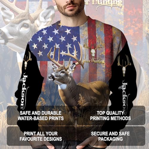 Image of PriAmi Custom Camo Hoodie for Women, 3D Pullover Hunting Sweater Gift
