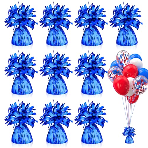 Niuny Peso para Globos de Helio Pesados para Globos 10pcs Pesa para Globos con Lámina Metálica 170g/pcs Pesas Sólidas Cónicas para Fiesta de Cumpleaños Boda Celebración Decoración con Borlas