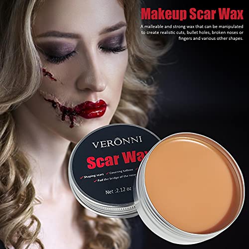 CargoTi Capa para cicatrizes de cera maleável para pele corporal fácil de moldar, adequada para fest
