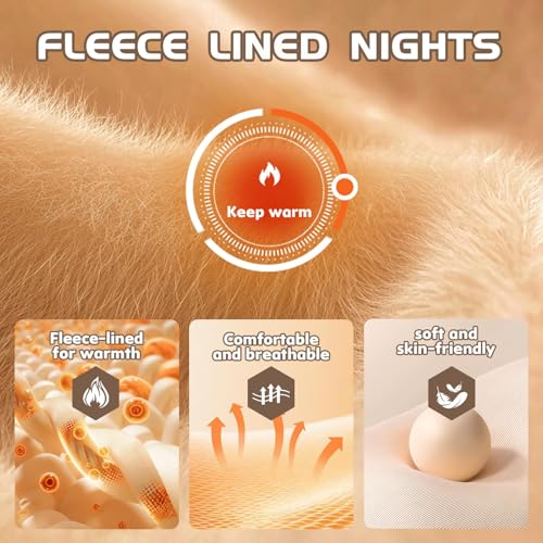 Image of X-CHENG 2 Pairs Fleece Lined Tights Women-Thermal Pantyhose leggings Women,Fake Translucent Skin Colored Tights for Winter
