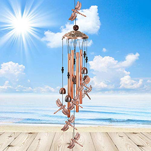 Ymxbl Outdoor Dragonfly Wind Chimes Decoration, Gift For Mom, Dragonfly Wind Bell, Indoor Dragonflies Windchimes, Wind Catcher, Aluminum Dragonfly Chime, Home Decor Mobile Windchime, Garden Wind Chime #TOP6