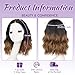 Eawwii Ombre Brown Short Wavy Wig for Women Lace Hairline Bob Style Synthetic Heat Resistant - Natural Appearance for Everyday Hairstyle 14 Inch