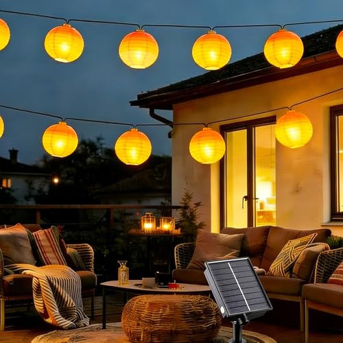 Tacobey Guirlande Solaire Extérieur avec 10 effet flamme Lanterne, 5m Guirlande Lumineuse Solaire...