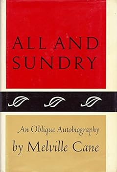 Hardcover All and sundry;: An oblique autobiography Book