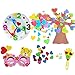 7 Pack Self-Adhesive Foam Stickers Assorted Colors Kid's Arts Craft Supplies for Greeting Cards Home Decoration (Letter, Stars, Hearts, Flowers, Cats and Dogs and Number)
