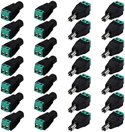 10 Pairs DC Power Jack Connectors 2.1x5.5mm – Male & Female Plug For CCTV, Wiring 6 thumbnail image