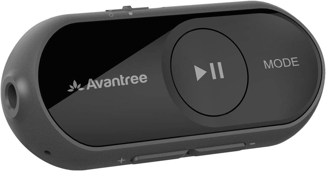Avantree AS70 Bluetooth 5.0 aptX HD Adapter for High-End Wired Headphones Speakers with Clip, Wireless Receiver with Mic for Hands-Free Call, aptX Low Latency for TV Watching, 13H for Bose Sony