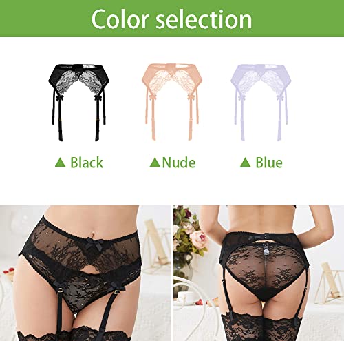 Awfougar Sexy Lace Adjustable Garter Belt High Waisted Hollow Out Lace Suspender Garter Belts For Women #TOP5