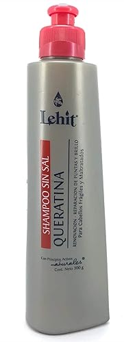 Lehit Champu Queratina Sin Sal Ayuda a Humectar El champú de queratina ayuda a hidratar sin parabenos (10.1oz-10.1 fl oz)