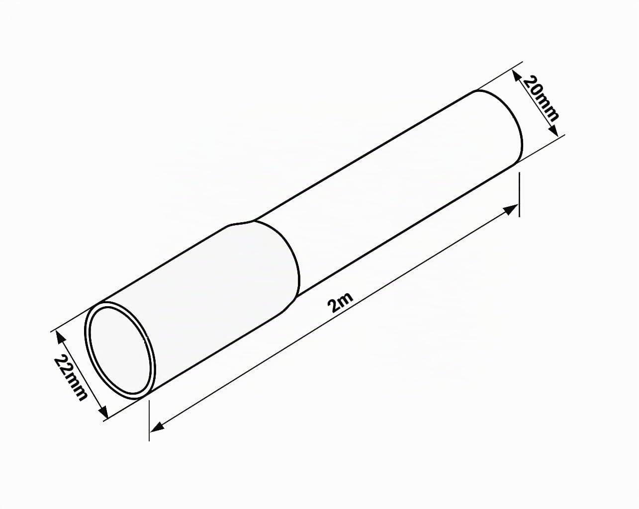 Przewód kablowy z PVC sztywny 20 mm M20 20 m trudnopalny biały