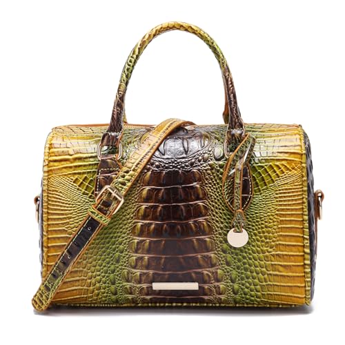 Image of Makcr Joacbv Top-Handle Crocodile Purses For Women Crossbody Leather Bags Trendy Large Capacity Tote with Shoulder Strap