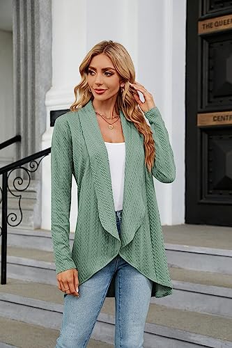 Image of Cardigan for Women Long Sleeve Sweaters Casual Lightweight Knit Open Front Fall Fashion Outfits