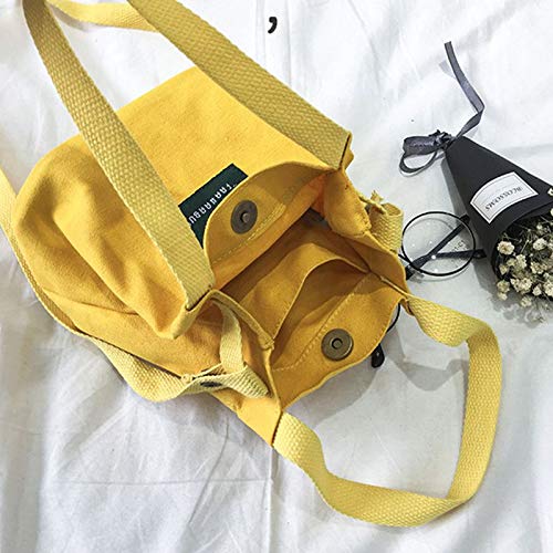 Fashion Women's Canvas Handbag Shoulder Bag Tote Purse Cute Travel Bucket bag yellow3