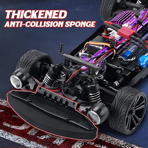 Image of 1:16 Scale 4WD RC Drift Car with 2.4GHz Remote Control, Rechargeable Batteries, LED Headlights, Shock Absorbers, USB Charging Cable and Accessories
