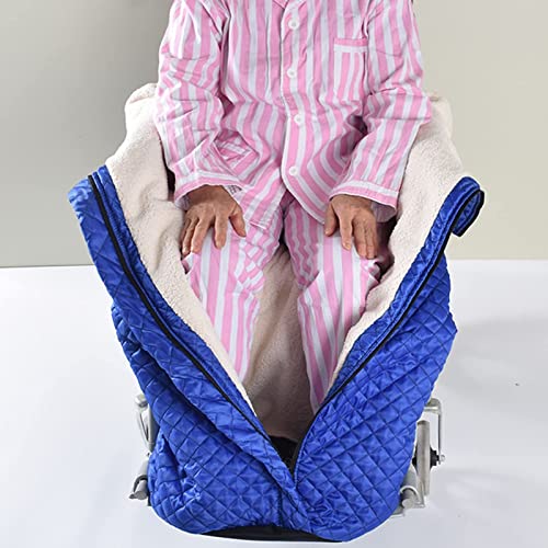 Travel Thermal Blanket Warm Knee Blanket?Wheelchair Blanket Fleece-Lined Wheelchair Cozy Cover -Universal fit for Manual and Powered wheelchairs- Adult Size