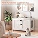 HOOBRO Litter Box Enclosure, Cat Litter Box Furniture with Removable Divider, Large Hidden Litter Box Furniture, Wooden Cat House, End Side Table, 31
