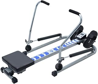 SGSG Home Rowing Machine Rowing Machine Foldable, Indoor Home Use Exercise Equipment Fitness Machines Gym Rotating Rowing Machine, Resistance Adjustment And With Lcd Display