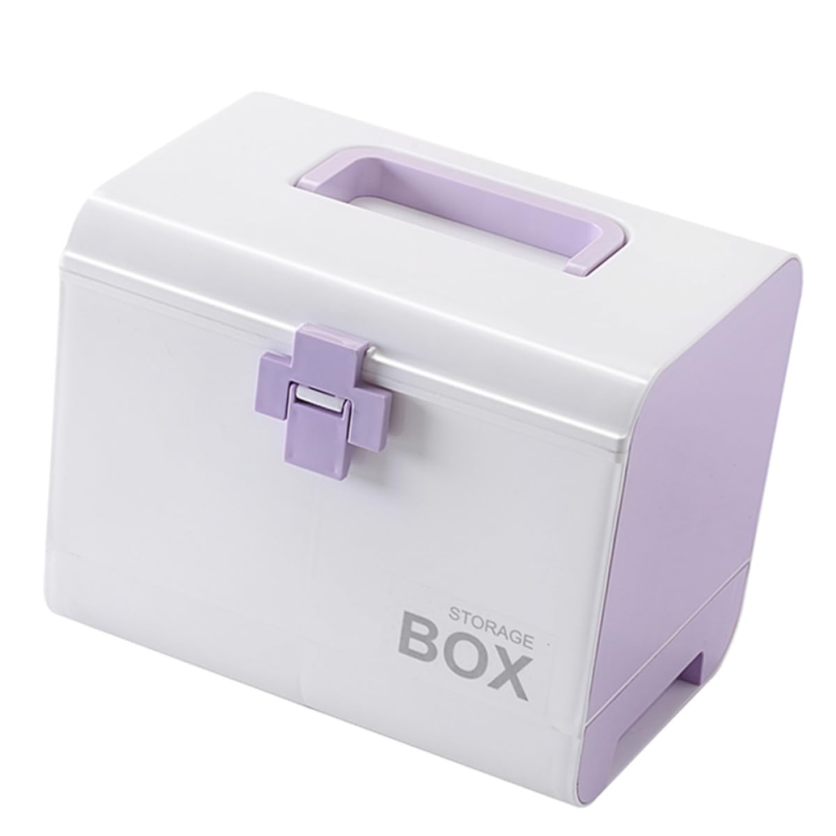 Caja de Medicinas Portátil para Hogar Tiendas y Exteriores Organizador de Estuche de Almacenamiento para Medicamentos Morado para Familia de Medicamentos