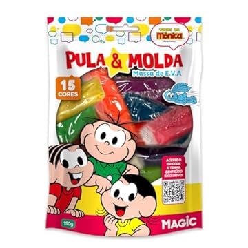 Capa do livro Pula e molda (massa de eva) 150g - Turma da Mônica