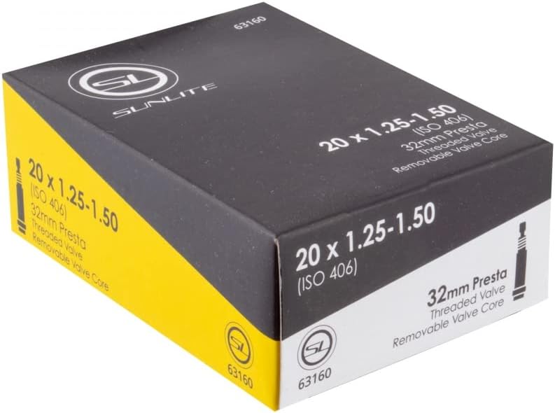 Sunlite Standard Presta Valve Bicycle Tubes