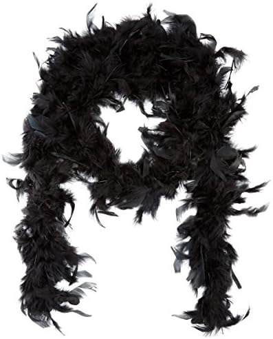 DELIGHTBOX 6' Black Play Fancy Dress Up Toy Feather Boa (2 Pack)
