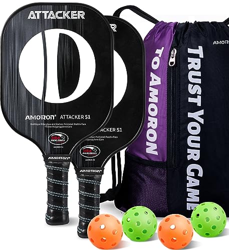 AMORON Pickleball Paddles Set, USAPA Approved Multilayer...