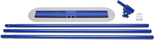 Bull Float Herramientas de hormigón, acabado de paleta de hormigón, herramienta de alisado de superficie de cemento de hormigón con mango de 6 pies