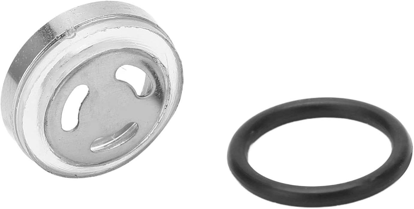 Sight Glass Gasket Set 4 Pcs Metal Rings Rubber Seals 18mm, for Brake Master Cylinder Motorcycle