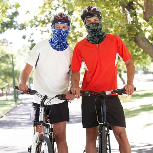Image of Patelai 6 Pcs Summer Balaclava UV Face Mask Sun Protection Cooling Hood Full Head Face Cover for Women Men Cycling Fishing