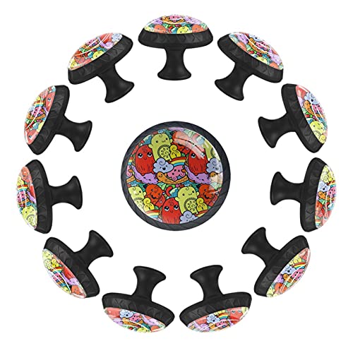 Boutons de tiroir Doodle Monsters pour décorer une commode de crèche